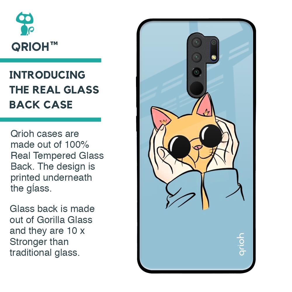 Adorable Cute Kitty Glass Case For Poco M2