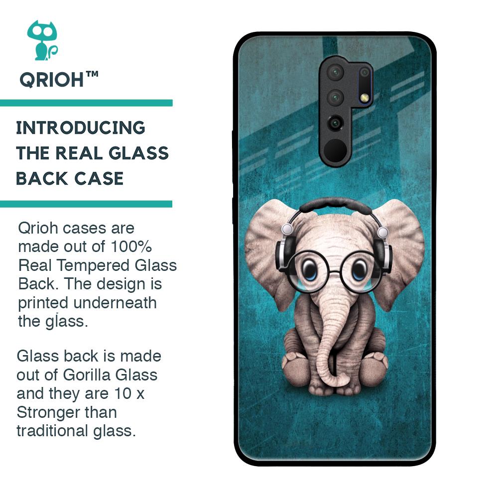Adorable Baby Elephant Glass Case For Poco M2