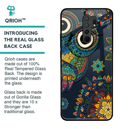 Owl Art Glass Case for Poco M2