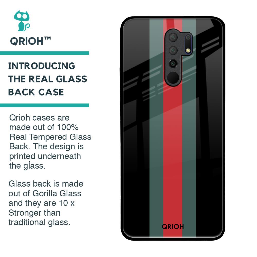 Vertical Stripes Glass Case for Poco M2