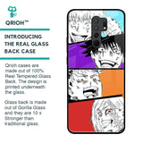 Anime Sketch Glass Case for Poco M2