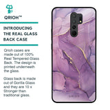 Purple Gold Marble Glass Case for Poco M2