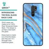 Vibrant Blue Marble Glass Case for Poco M2