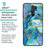 Turquoise Geometrical Marble Glass Case for Poco M2