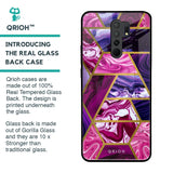 Electroplated Geometric Marble Glass Case for Poco M2