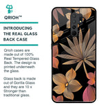 Lines Pattern Flowers Glass Case for Poco M2