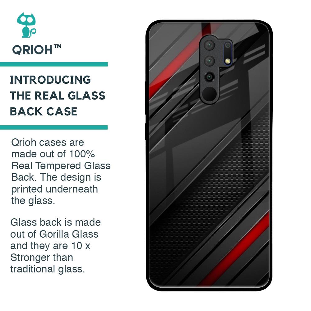 Modern Abstract Glass Case for Poco M2