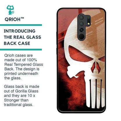 Red Skull Glass Case for Poco M2