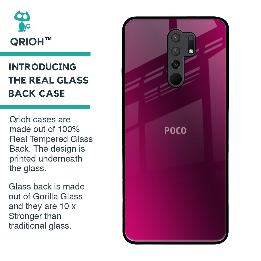 Pink Burst Glass Case for Poco M2