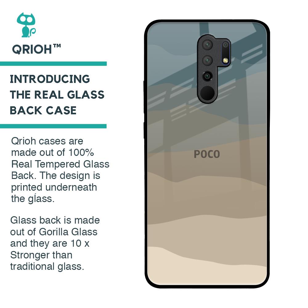 Abstract Mountain Pattern Glass Case for Poco M2