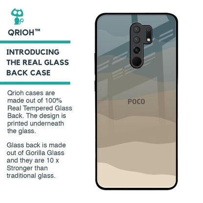 Abstract Mountain Pattern Glass Case for Poco M2