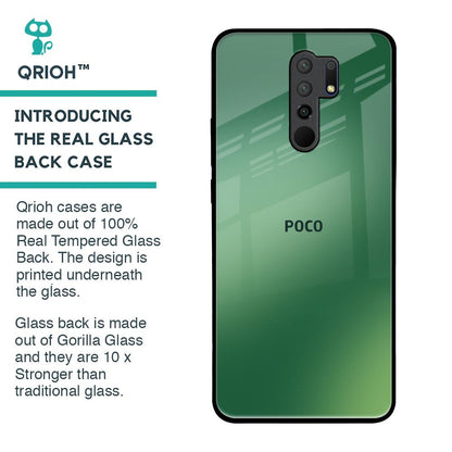 Green Grunge Texture Glass Case for Poco M2