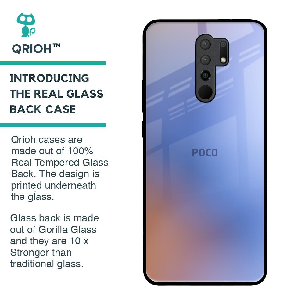 Blue Aura Glass Case for Poco M2