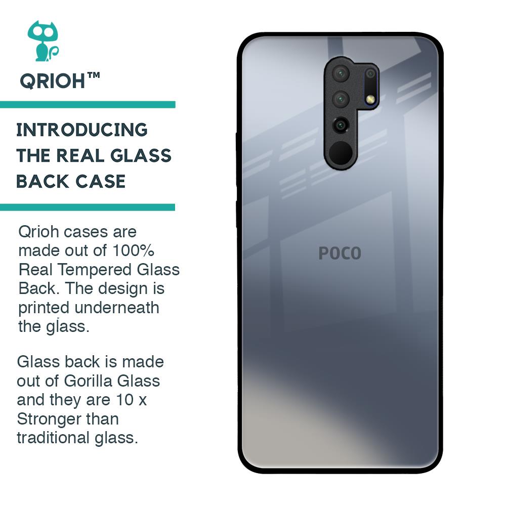 Space Grey Gradient Glass Case for Poco M2