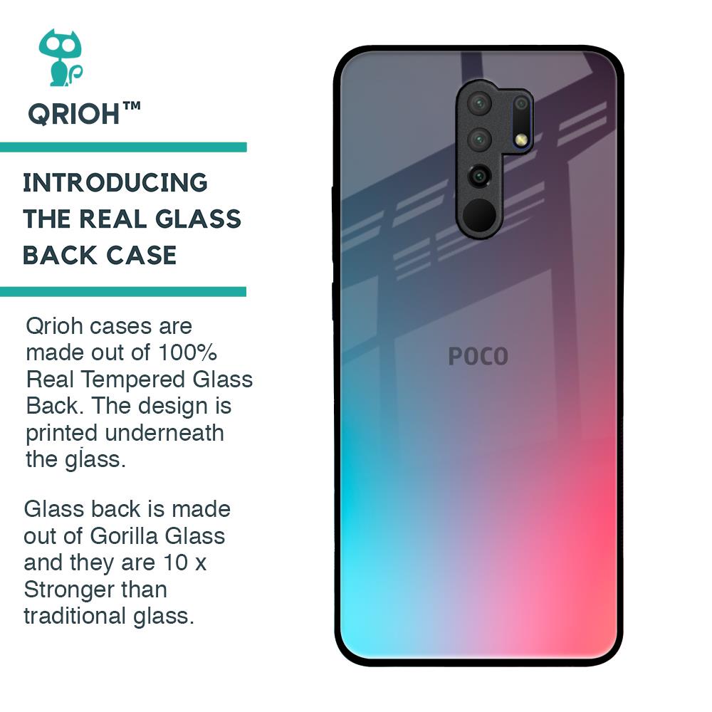 Rainbow Laser Glass Case for Poco M2