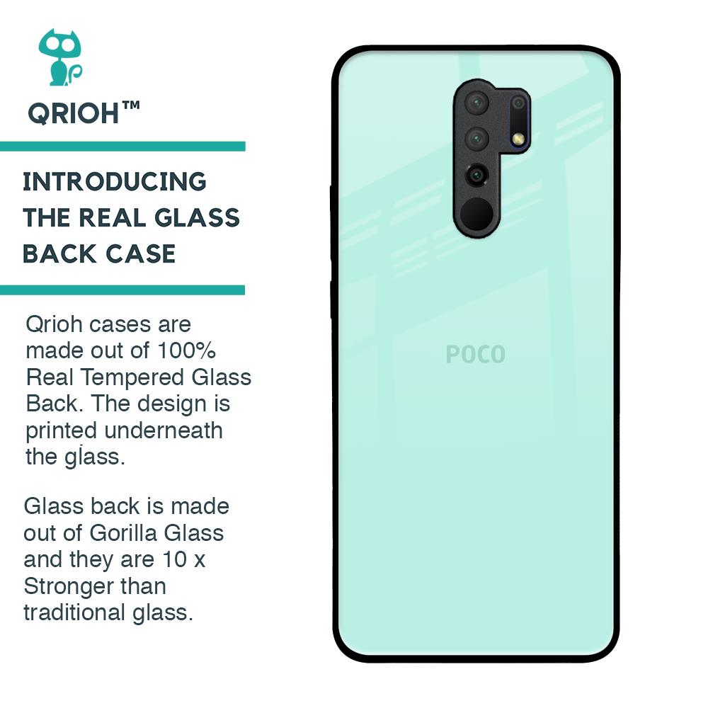 Teal Glass Case for Poco M2