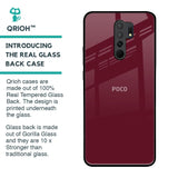 Classic Burgundy Glass Case for Poco M2