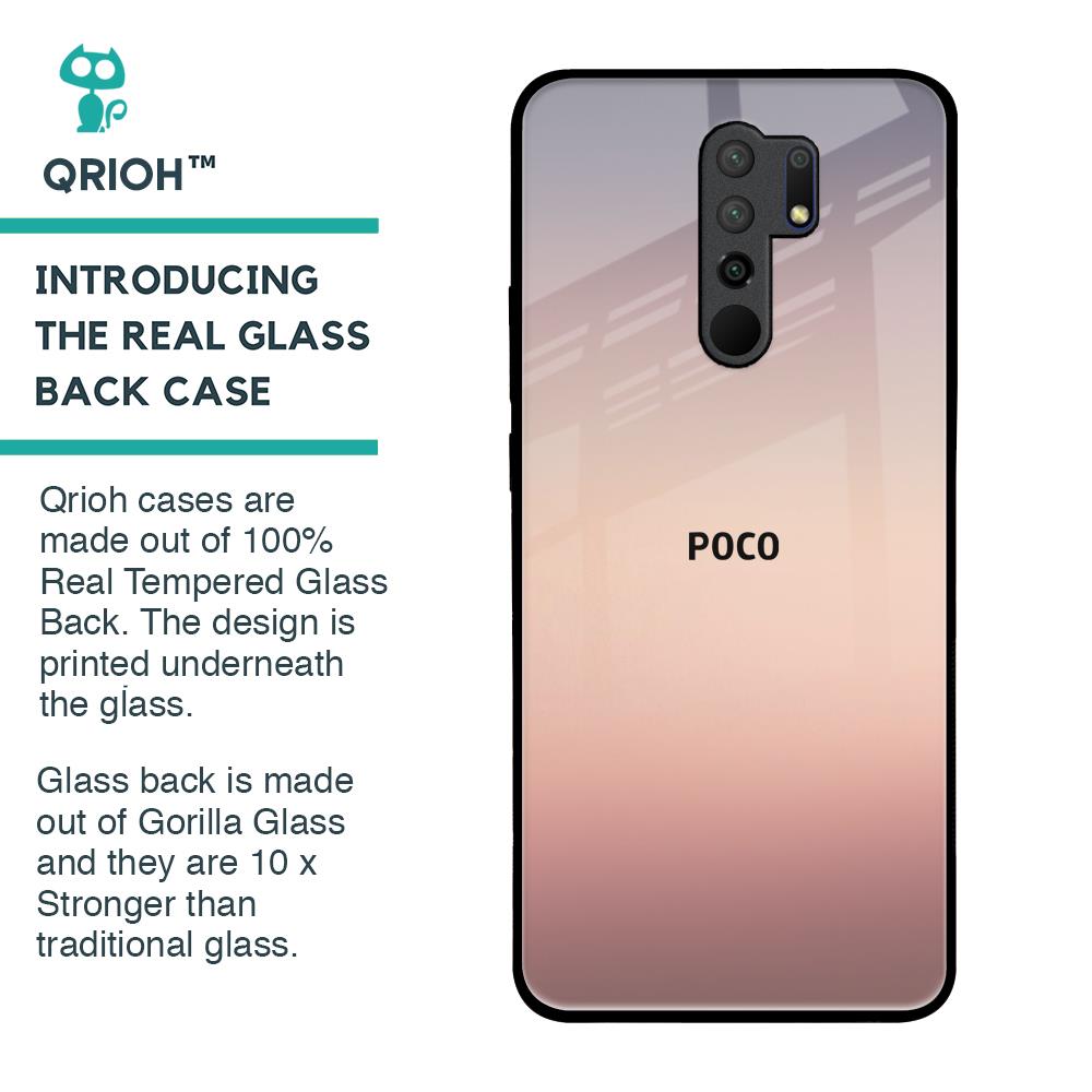 Golden Mauve Glass Case for Poco M2