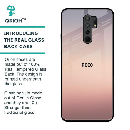 Golden Mauve Glass Case for Poco M2