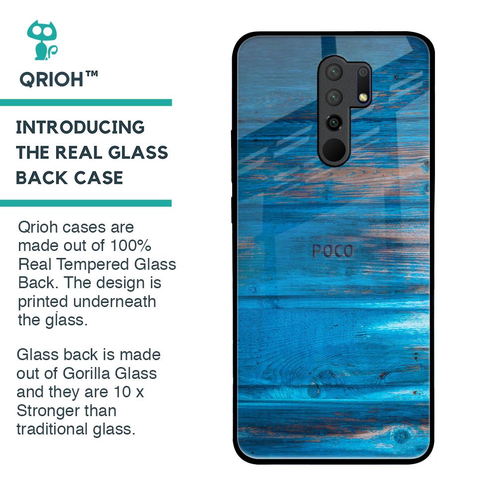 Patina Finish Glass case for Poco M2