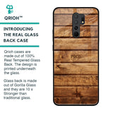 Wooden Planks Glass Case for Poco M2