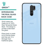 Pastel Sky Blue Glass Case for Poco M2