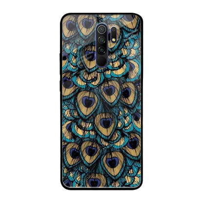 Peacock Feathers Poco M2 Glass Cases & Covers Online