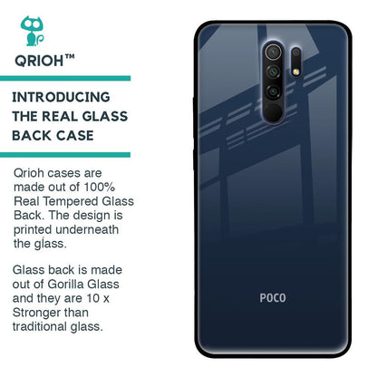 Overshadow Blue Glass Case For Poco M2