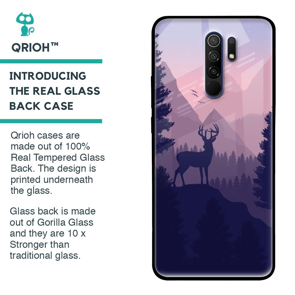 Deer In Night Glass Case For Poco M2