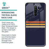 Tricolor Stripes Glass Case For Poco M2