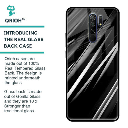 Black & Grey Gradient Glass Case For Poco M2