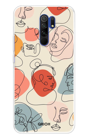 Abstract Faces Poco M2 Back Cover