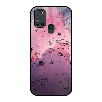 Space Doodles Realme 7i Glass Back Cover Online