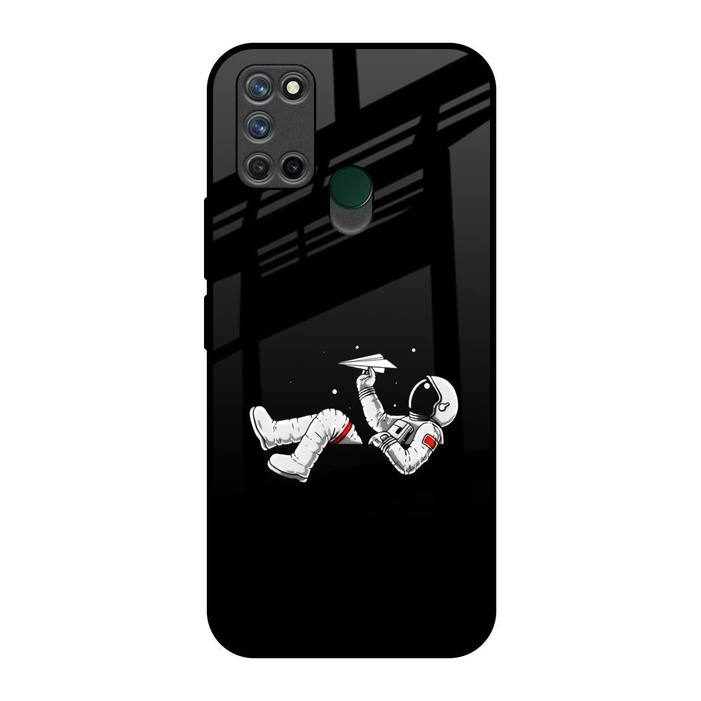 Space Traveller Realme 7i Glass Back Cover Online
