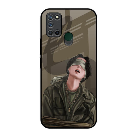 Blind Fold Realme 7i Glass Back Cover Online
