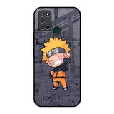 Orange Chubby Realme 7i Glass Back Cover Online