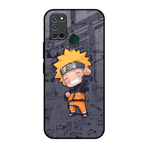 Orange Chubby Realme 7i Glass Back Cover Online
