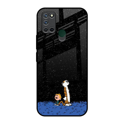 Night Sky Star Realme 7i Glass Back Cover Online