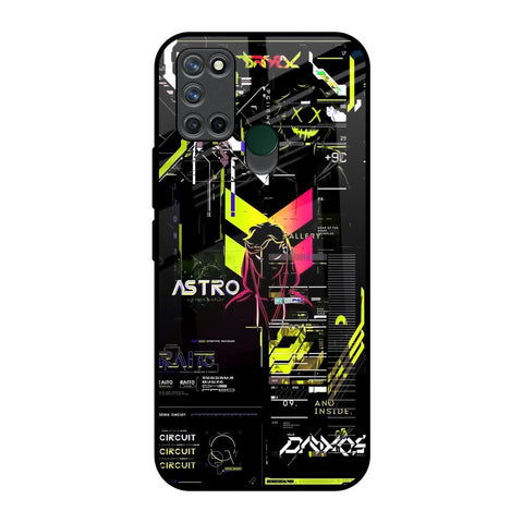 Astro Glitch Realme 7i Glass Back Cover Online