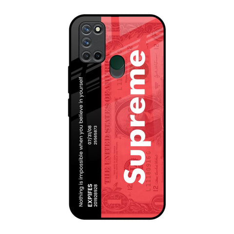 Supreme Ticket Realme 7i Glass Back Cover Online