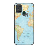 Travel Map Realme 7i Glass Back Cover Online