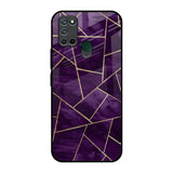 Geometric Purple Realme 7i Glass Back Cover Online
