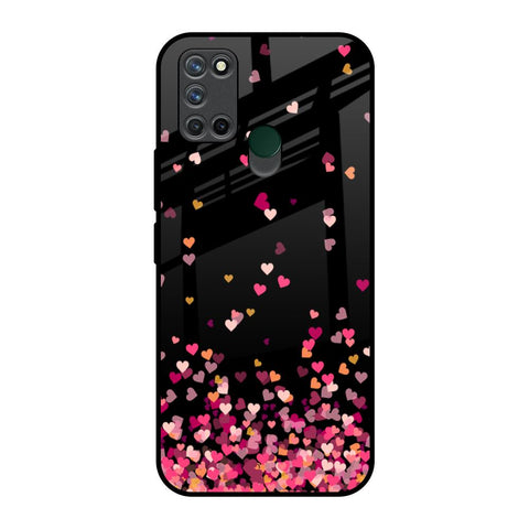 Heart Rain Fall Realme 7i Glass Back Cover Online