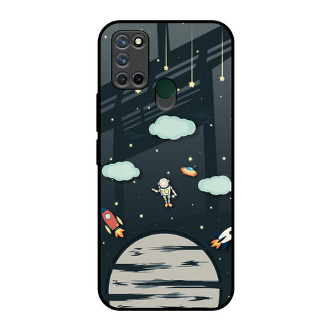 Astronaut Dream Realme 7i Glass Back Cover Online