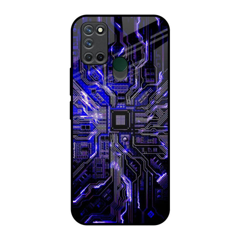 Techno Color Pattern Realme 7i Glass Back Cover Online