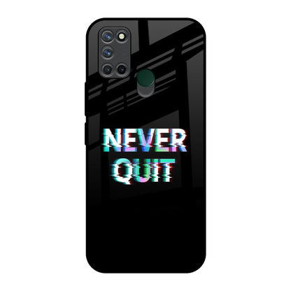 Never Quit Realme 7i Glass Back Cover Online