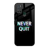 Never Quit Realme 7i Glass Back Cover Online