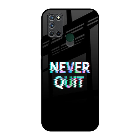 Never Quit Realme 7i Glass Back Cover Online