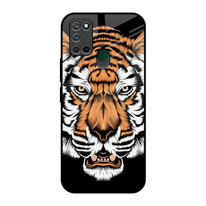 Angry Tiger Realme 7i Glass Back Cover Online