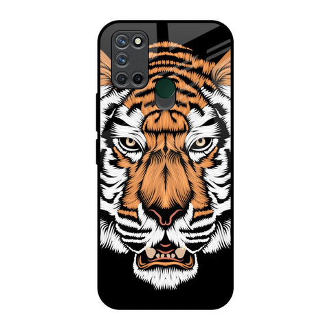 Angry Tiger Realme 7i Glass Back Cover Online